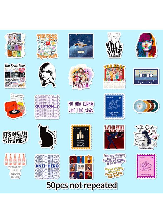 Bluejw 50 Posters Taylor Swift Singer Stickers Ins Pop Singer Mold Decorative Graffiti Stickers - Image 5