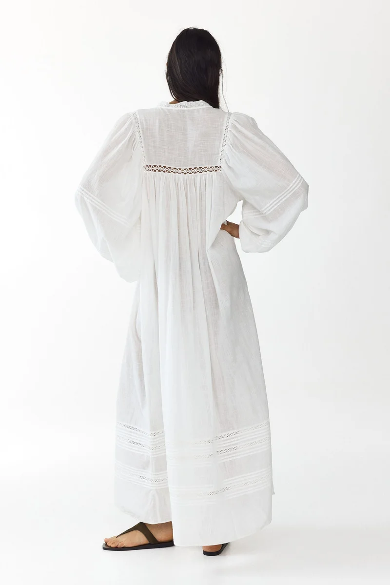 H&M  Oversized tie-belt tunic dress for Women | Best Price UAE