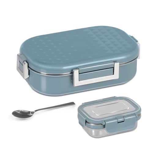 JAYPEE PLUS JAYPEE Snapsteel Inner Stainless Steel Insulated Lunch Box Blue, 650 ml, Airtight Tiffin Box for School Kids | Spillproof with Silicon Seal | Food Grade | BPA Free - Image 1