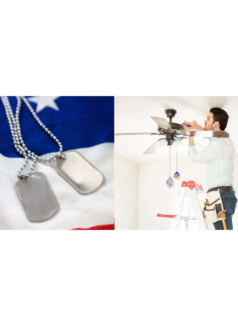 DIY Crafts DIY Crafts 13 Meter Kit Antique Silver Ceiling Fan Pull Chain ClearRandom Crystal Handle Pull Chain Maker Pull Chain Extension Connector for Bathroom 13 Meter Kit Antique Silver  - Image 5