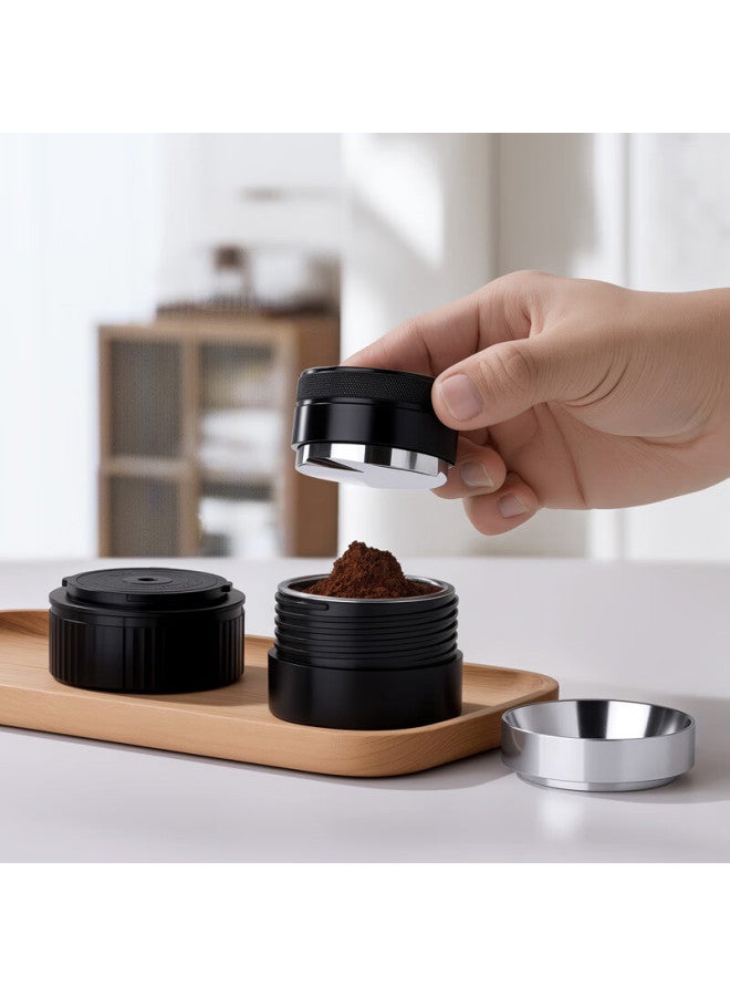 Cliton Portable Coffee Machine Set, Car-mounted Wireless Handheld Italian Espresso Grinder With Milk Frother, Storage Wooden Stand, 9 Pieces - Image 5