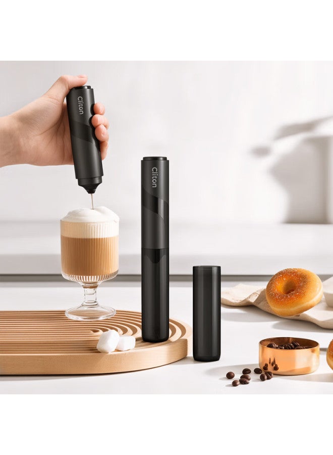 Cliton Portable Coffee Machine Set, Car-mounted Wireless Handheld Italian Espresso Grinder With Milk Frother, Storage Wooden Stand, 9 Pieces - Image 3