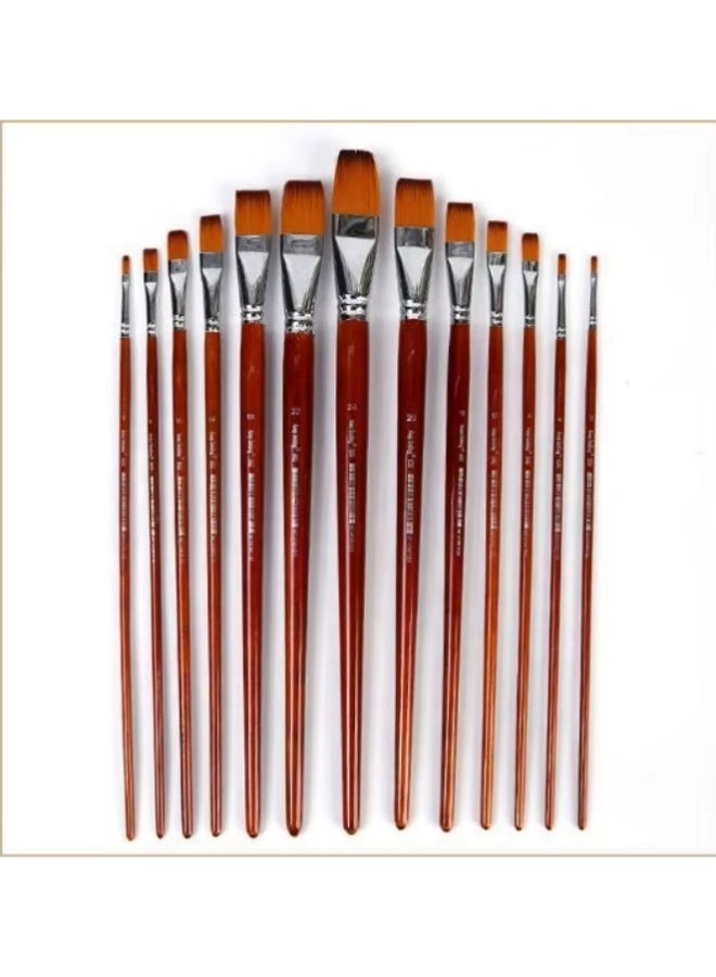Keep Smiling 13PCS Professional Artist Brush Set for Oil, Acrylic & Watercolor - Image 2