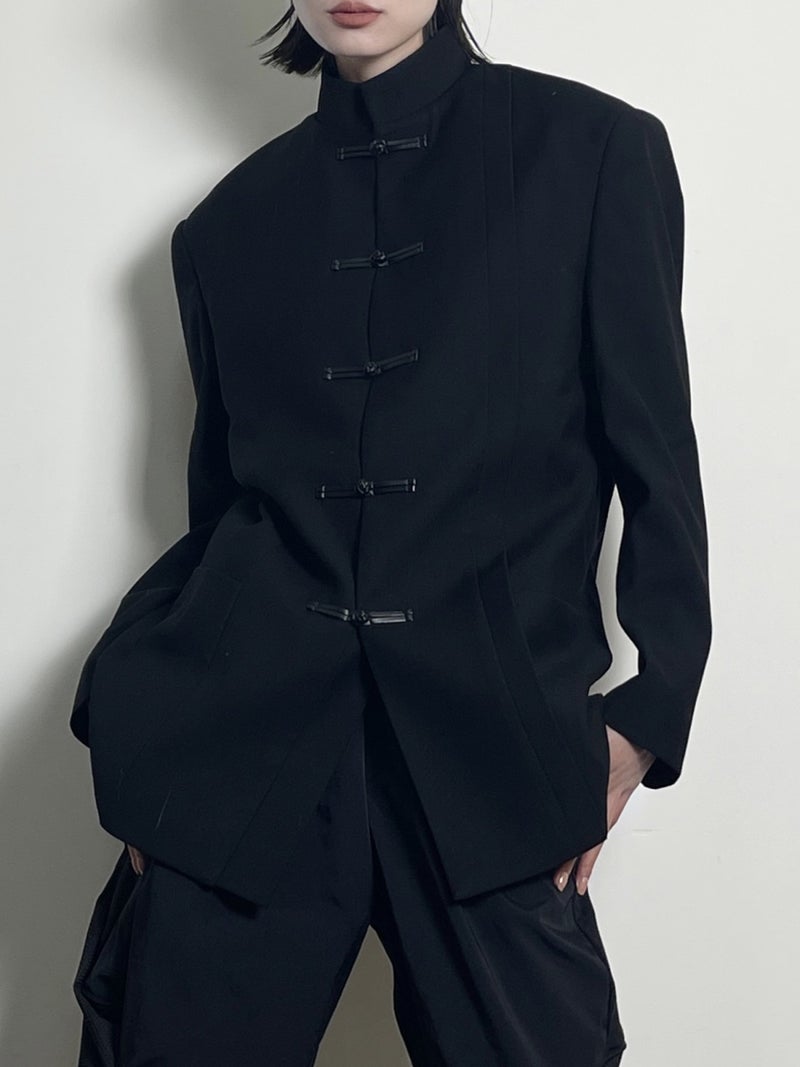 Chinese Men'S Wear Light Guofeng Lapel Shirt With Buckle Shirt Hanfu Zhongshan Suit Jacket - Image 4