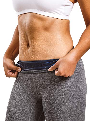 Sweat Shaper Women's Sauna Leggings Compression High Waist Yoga Pants Thermo Sweat Capris (Heather Grey, Large) - Image 2