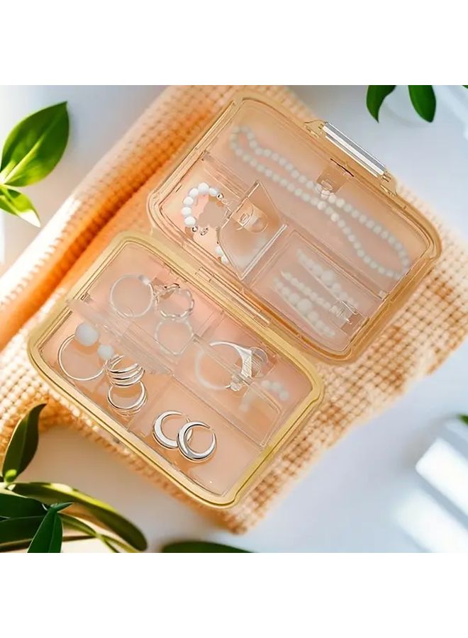Tawny Large Capacity 7 Compartment Weekly Pill Organizer Box With Transparent Lid - Image 4
