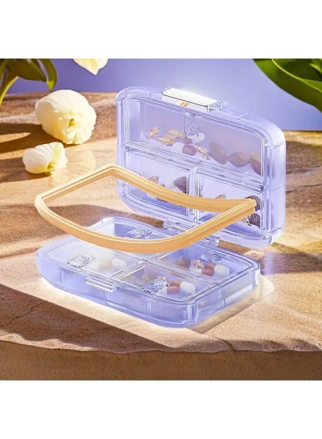 Tawny Large Capacity 7 Compartment Weekly Pill Organizer Box With Transparent Lid - Image 1