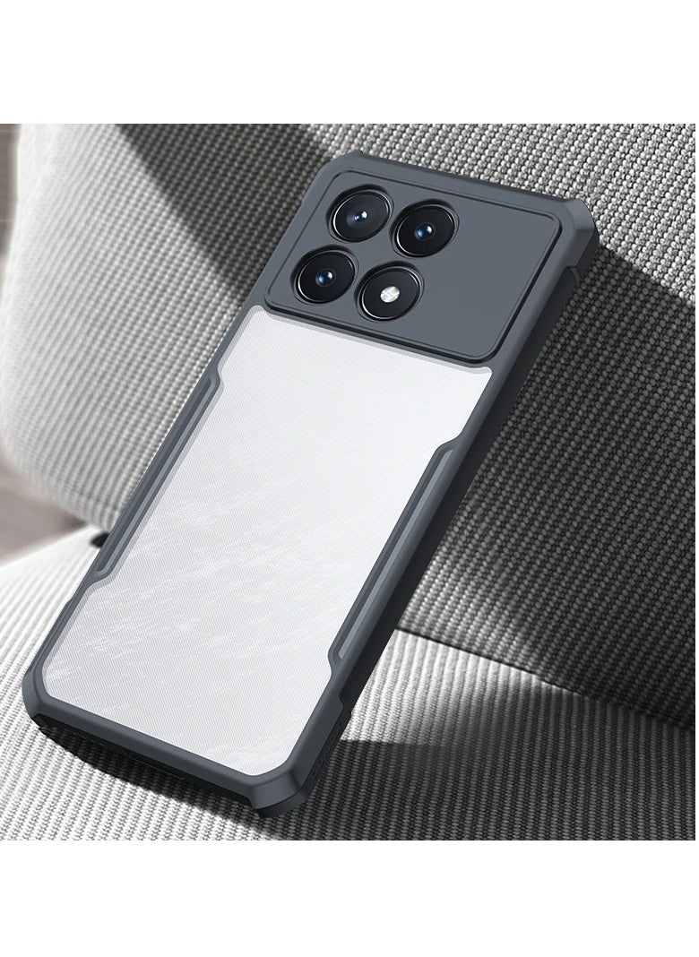 Generic Xiaomi POCO F6 Pro 5G Case Cover, Ultra-Thin Lightweight Cover Soft TPU Bumper, Acrylic Clear Back Mobile Phone Case Cover Black  - Image 1