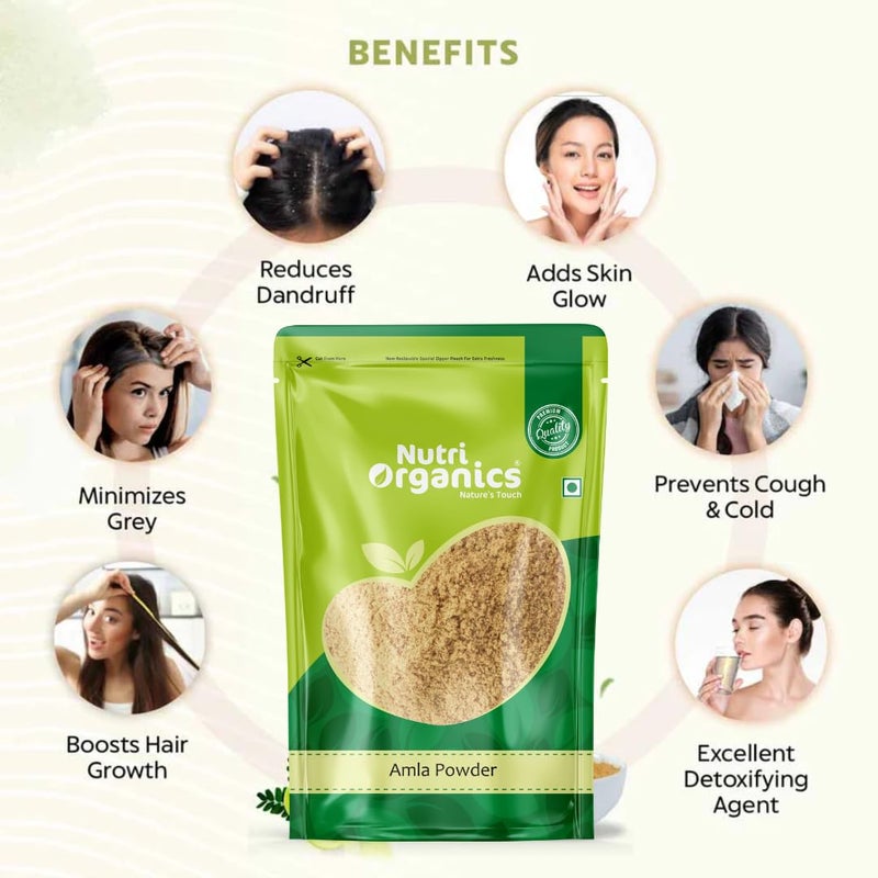 NutriOrganics Dried Amla Fruit PowderIndian Gooseberries PowderMalanelliAmalakkamuUsirikai PowderNo Added Preservatives200 Grams - Image 3