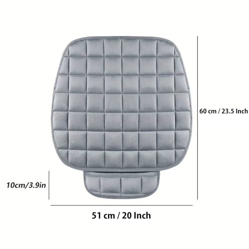 HSR Comfortable Ultra-Soft Memory Foam Car Seat Cover with Non-Slip Grip and Storage Pouch – Universal Fit, Car Seat Cover (Gray Front 1PC) - Image 3
