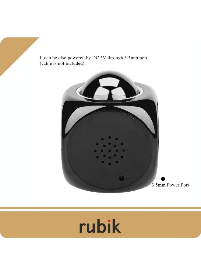 Projection Alarm Clock - Multi-function Digital LCD Wall Projection Voice Talking Temperature Display LED Alarm Clock 12hr/24hr - Black