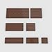 YUJHITP Classic Building Plate Assortment Pack 50pcs Brown Bulk Plates with 7 Size Building Plate Base Plate Compatible with Lego Parts and Pieces Building Bricks for Most BrandsColorBrown - Image 2