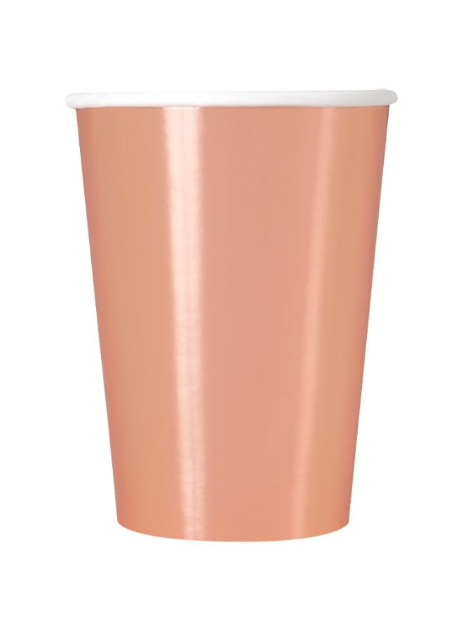 Unique Foil Rose Gold Paper Cups - Image 2