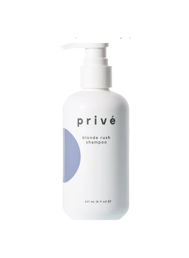 Prive Blonde Rush Shampoo - Purple for Hair No Yellow, Brass Off, Damage Repair, Natural Highlighted Bleached Blondes Smoothing Toning Blue Brassy (8oz) - Image 1