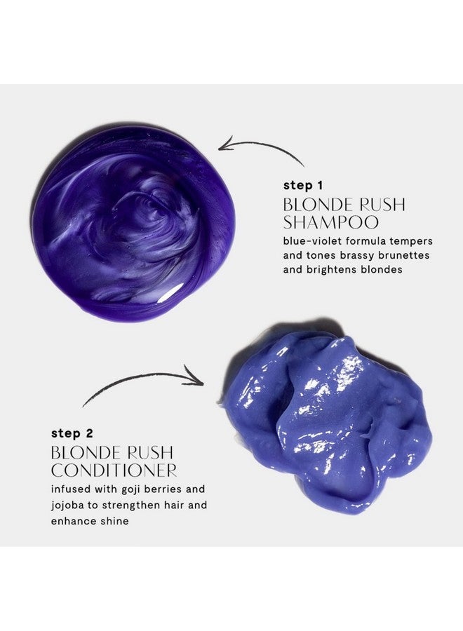 Prive Blonde Rush Shampoo - Purple for Hair No Yellow, Brass Off, Damage Repair, Natural Highlighted Bleached Blondes Smoothing Toning Blue Brassy (8oz) - Image 5