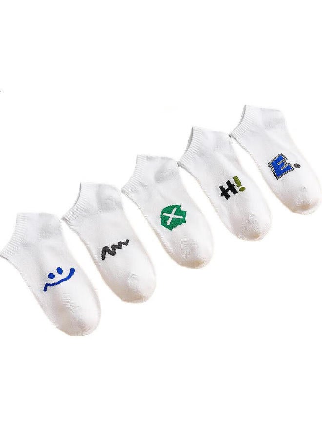 Modal 10 Pairs Men'S Summer Thin 7A Grade Antibacterial Odor-Resistant Sports Socks Student Trendy Short Tube Boat Socks - Image 2
