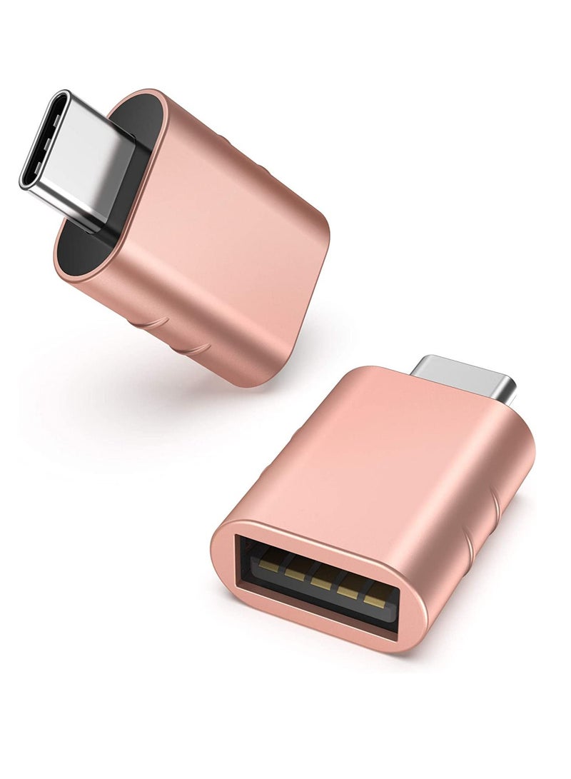 2 Pack USB C to USB Adapter USB C Male to USB 3 Female Adapter Compatible with iMac 2021 iPad Mini/Pro 2021 MacBook Pro 2020 MacBook Air 2020 and Other Type  - Image 1