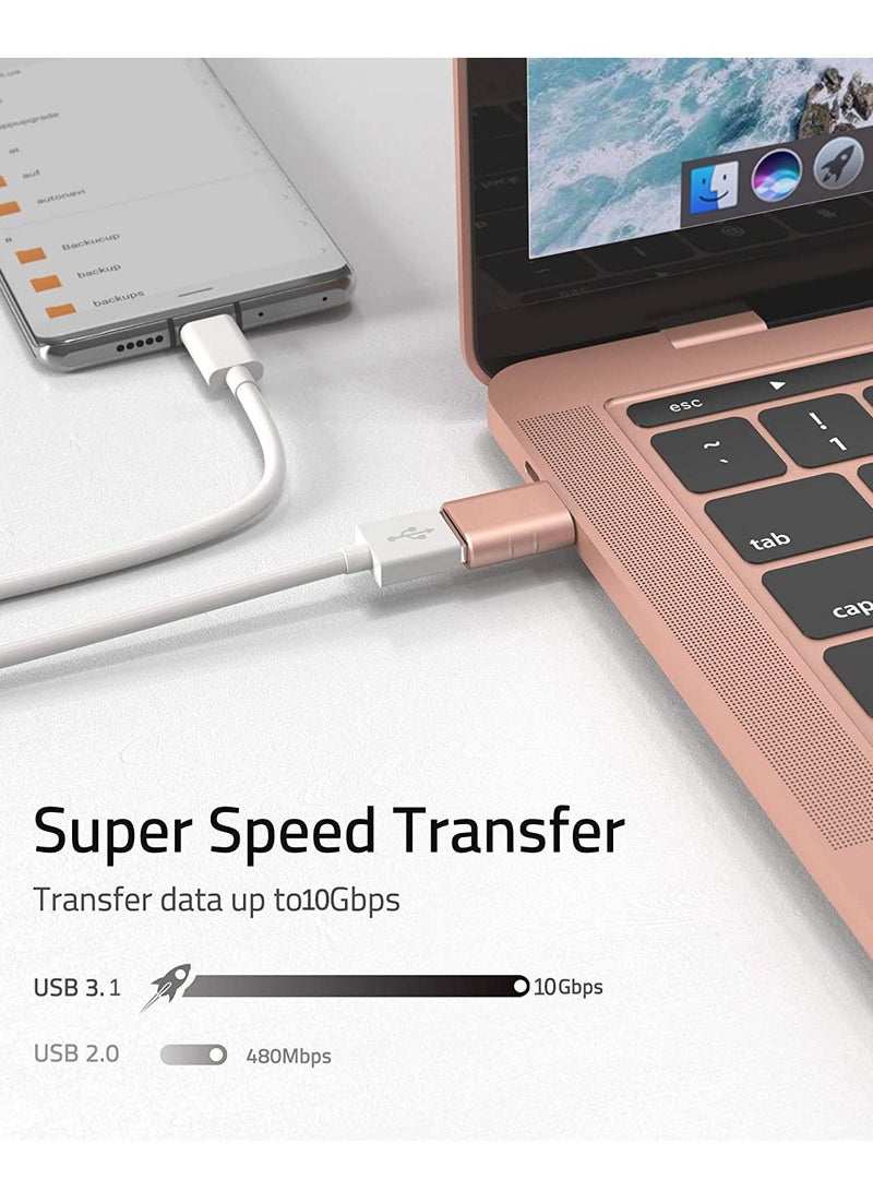 2 Pack USB C to USB Adapter USB C Male to USB 3 Female Adapter Compatible with iMac 2021 iPad Mini/Pro 2021 MacBook Pro 2020 MacBook Air 2020 and Other Type  - Image 3