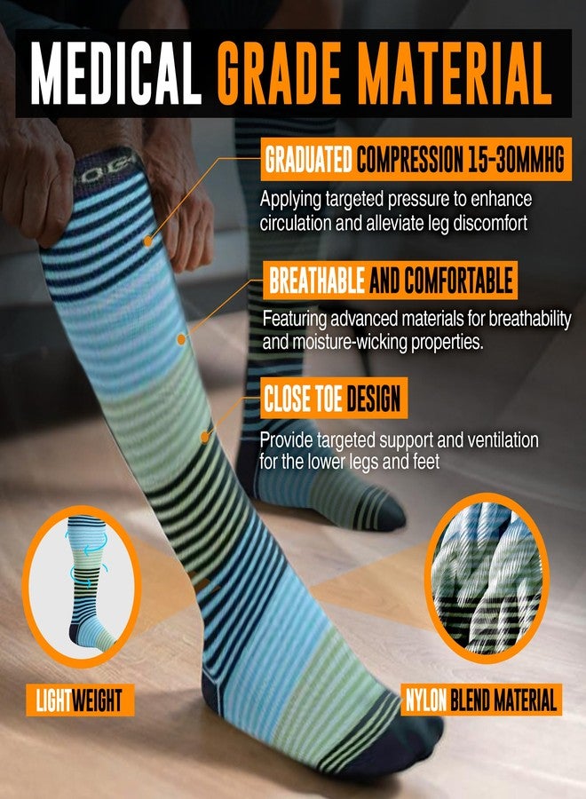 Doc Miller - Compression Socks for Women & Men - 15-20mmHg Knee High, Medical Grade Support, Size X-Large - Best for Sport, Travel, Nurse, Pregnancy, Circulation & Varicose Veins - Neon Green, 1 Pair - Image 4