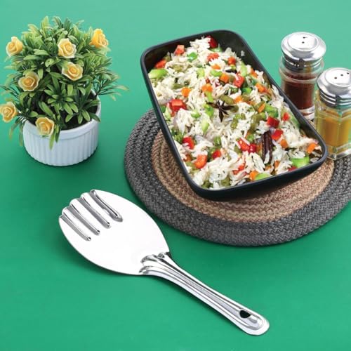 Expresso Stainless Steel Rice Panja Paddle Scooper Spatula Server Kitchen Utensils Pack of 1 - Image 3