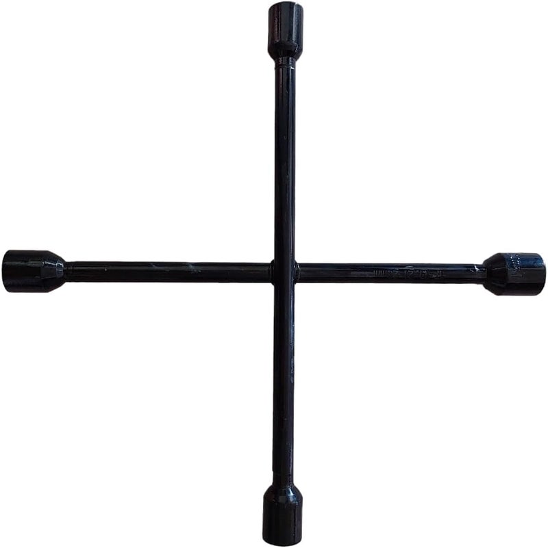 Heavy Duty 4 Way Car Wheel Tire Cross X Wrench Lug Brace Bolt Nut With Support - Black - Image 4