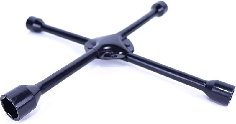 Heavy Duty 4 Way Car Wheel Tire Cross X Wrench Lug Brace Bolt Nut With Support - Black - Image 3