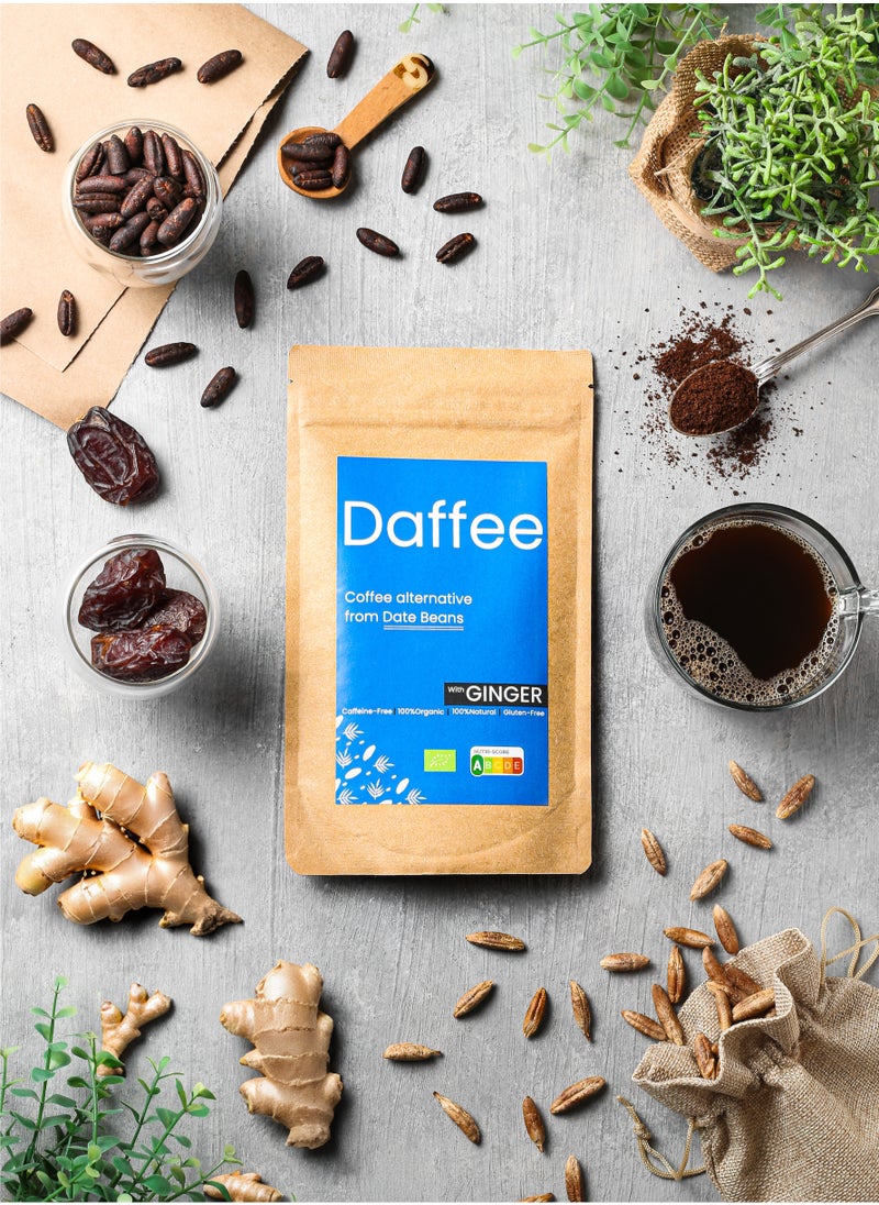 Daffee Decaf Coffee Alternative Made from Organic Date Beans with Natural Ginger -125g  - Image 2