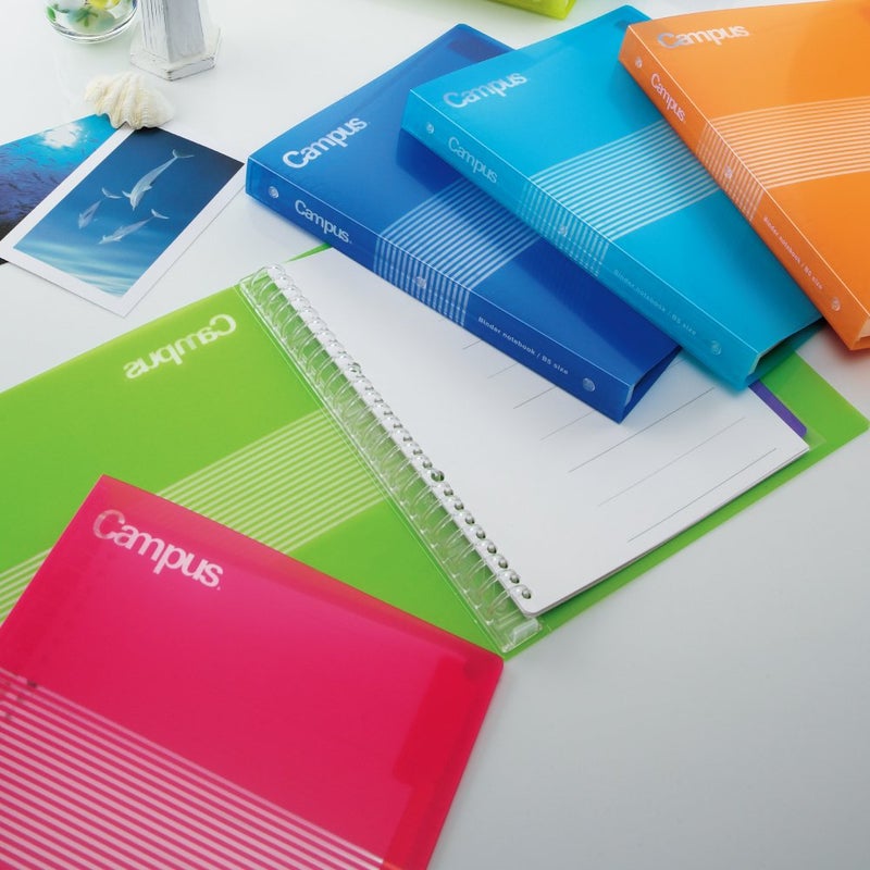 KOKUYO Campus B5 Slide Binder Notebook with 5 Tab Dividers, PP Cover, 26 Hole, 100 Sheets Capacity, Light Blue, Japan Import (RU-P334NLB) - Image 5