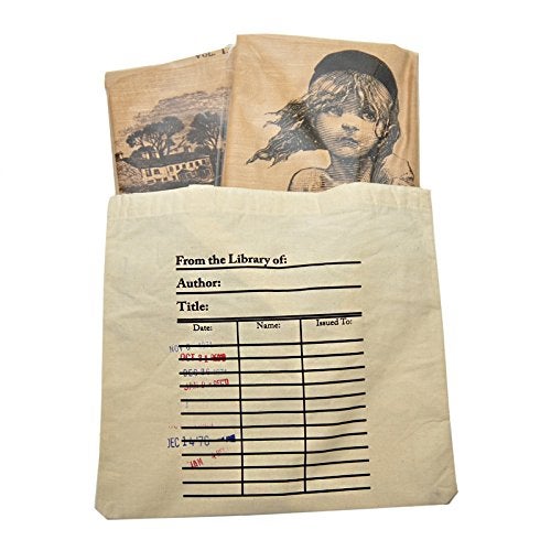 Universal Zone Universal Zone Library card tote bag. Library card with day due stamps handbag. Book Bag. Library bag. Market bag  - Image 4