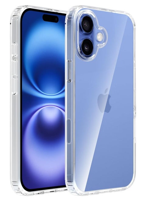 iPhone 16 Case Clear Cover MIL-Grade Protection Revolutionary Crystal Tech Anti-Scratch Air-Guard Corners  Ultra Slim Transparent for iPhone 16 6.1 inch