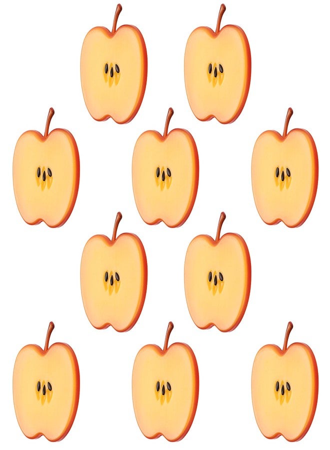 Luckforest Artificial Apple Slices, 10Pcs Realistic Red Apple Slices Fake Fruit Slices for Model Display Home Kitchen Party Photography Props - Image 1