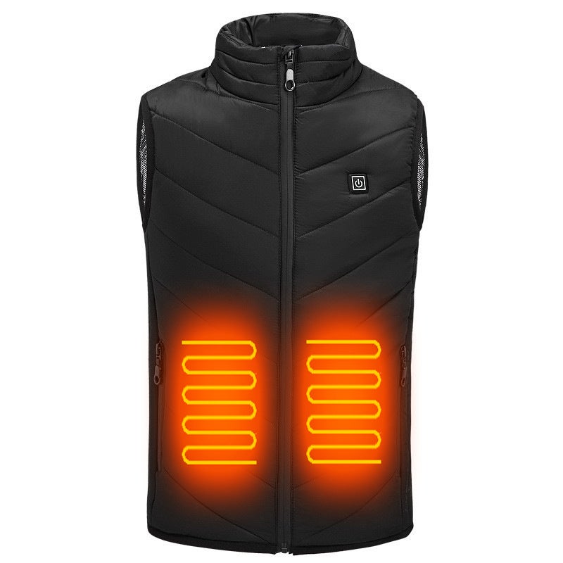Generic Kids USB Charged Heated Vest Cotton Black sleeveless