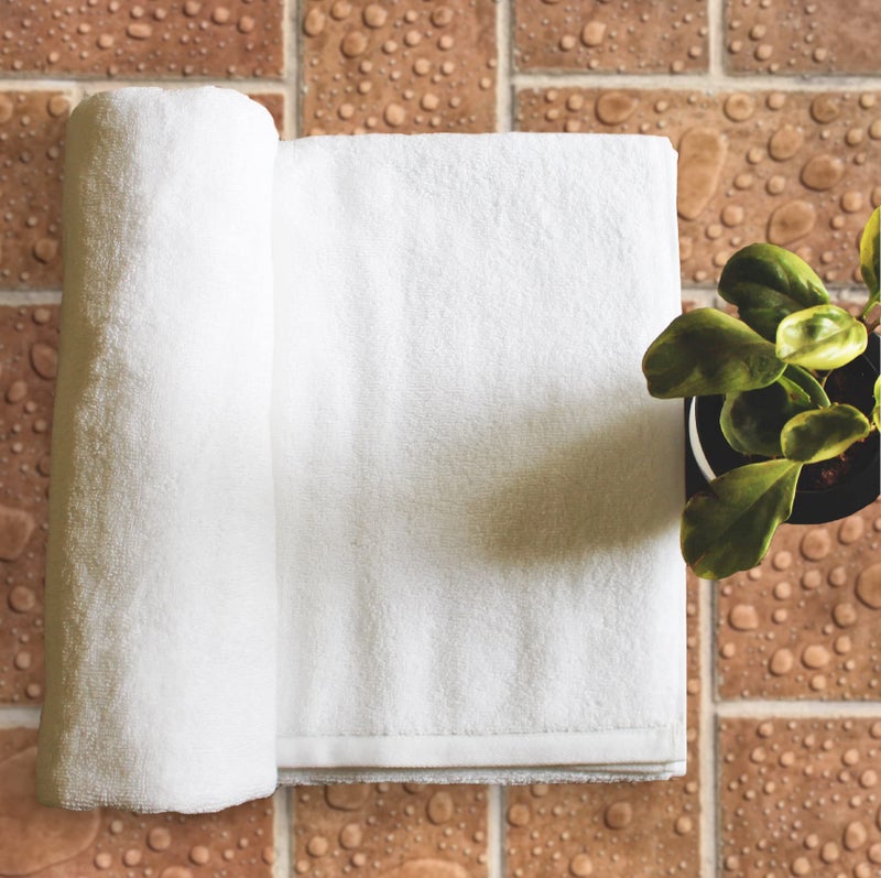 HEELIUM Bamboo Bath Towel | Lightweight & Quick Drying | Ultra Absorbent Towel | 140 x 70 cm - 400 GSM | Pack of 3 - Peach, Iris, White - Image 5