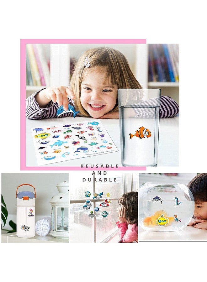 Chocozone 32 Reusable PVC Stickers Book Waterproof Stickers Toys for 2 Years Old Boys & Girls Learning Preschool Educational Book for Kids (Animals) - Image 5