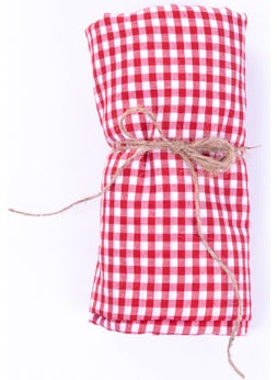 Bimotif Gingham red tablecloth, table cloth, picnic blanket, 75x75 cm  - Image 2