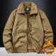 Cross-border special for 2024 new fleece-lined padded cotton-padded jacket mens outdoor jacket mens baseball uniform military flying uniform military khaki - Image 1