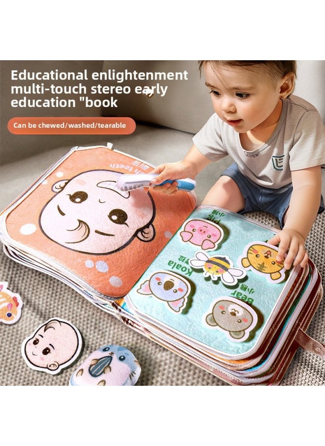 Generic - [Direct Supply] Tear The Book Baby Tear Not To Rot Can Bite Baby Cloth Book Hook And Loop Quiet Hand Tear Book Early-Color:[good Habits For Babies] Hand-torn Cloth Book (washable❤Can Be Chewed) - Image 1