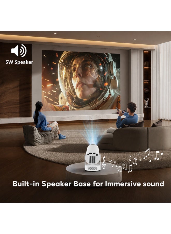 سوبر 5 جهاز عرض (بروجيكتور) X1BQ بدقة 4K HD (دقة أصلية 720P) - يعمل بنظام Android 11 - يدعم شبكة Wi-Fi 6 المزدوجة وBluetooth 5.0 - سطوع 260 ANSI - قابل للدوران بزاوية 180 درجة - مثالي للسينما المنزلية والمكاتب - نسخة مطورة من طراز HY300 - Image 5