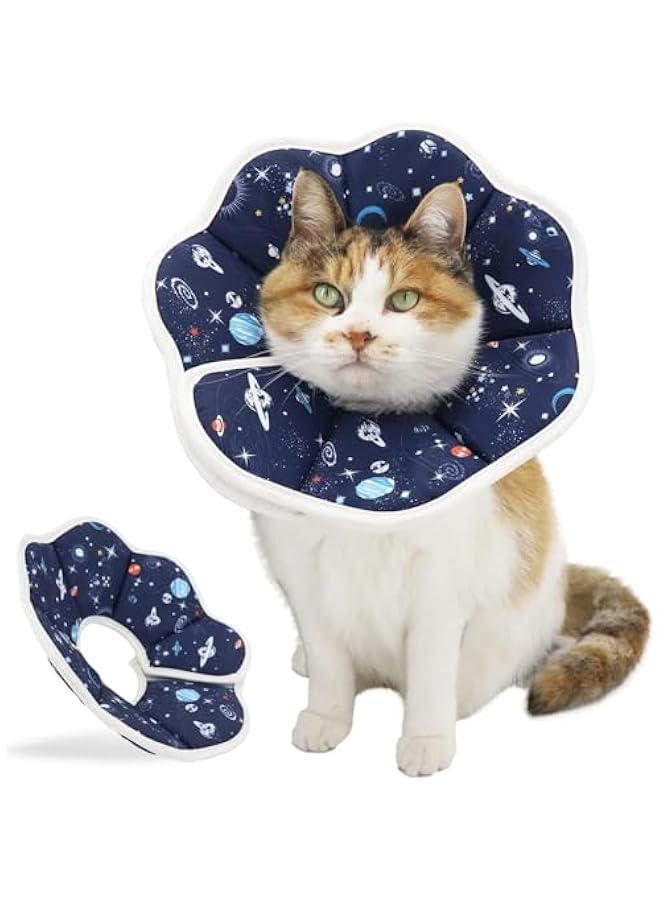 HOOKOR Soft Cat Cone, Adjustable Cat Recovery Collar after Surgery to Prevent Licking Wound, Protective Cat Neck Cone, Comfortable Pet Elizabethan Collar for Cats Kittens and Puppies, S (82-02) - Image 1