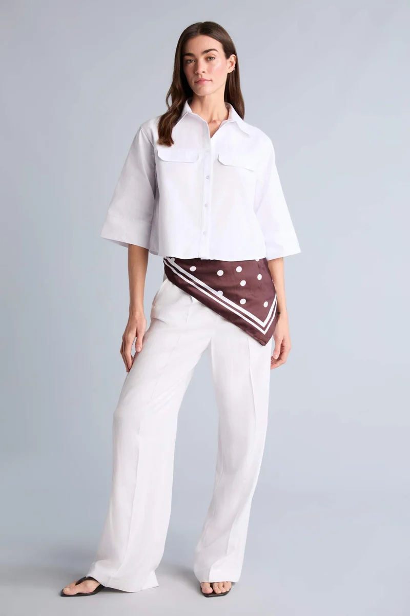 ديفاكتو Shirt Collar Oxford Short Sleeve Shirt
