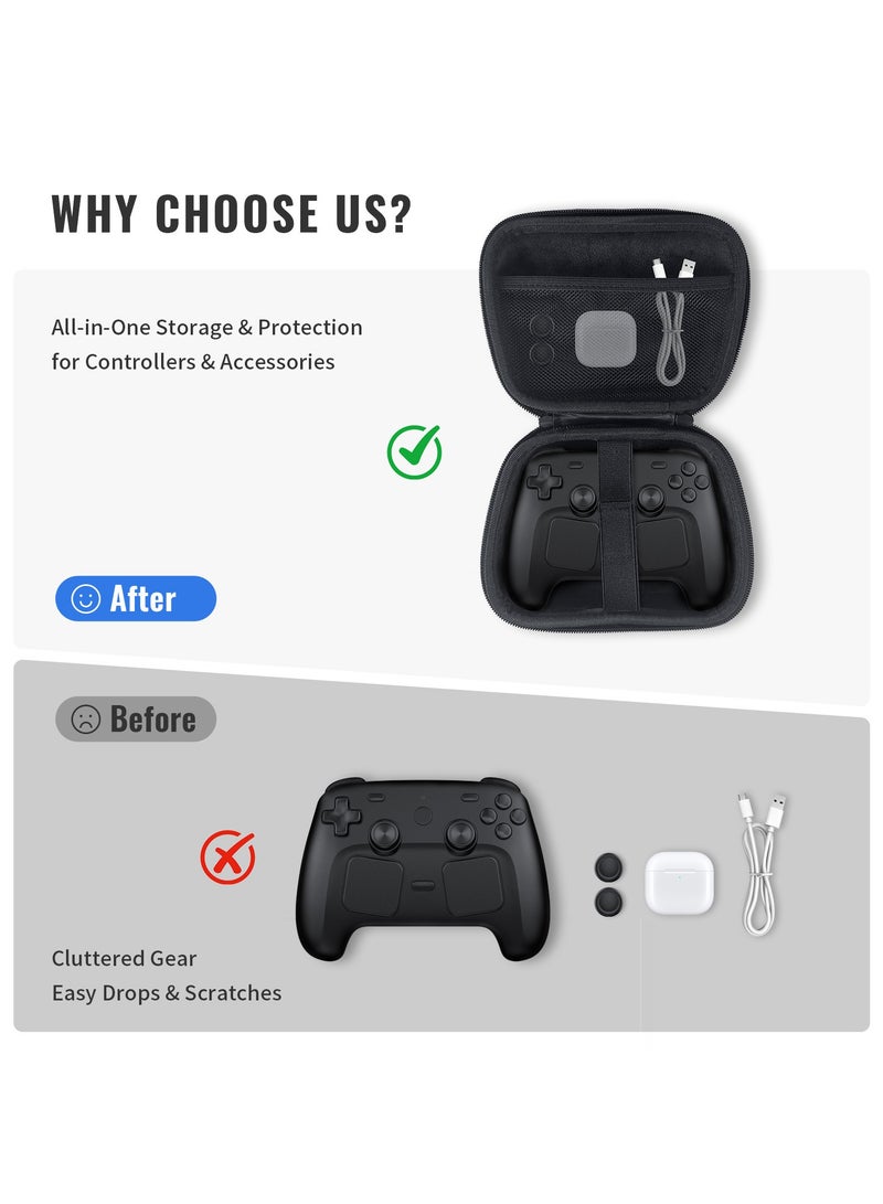 Universal Game Controller Storage Bag Zipper Shockproof Protective Pouch for Steam Controller NS2 PRO PS5 PS4 Gamepad - Image 3