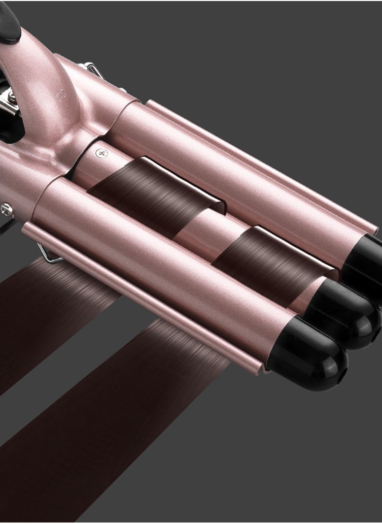 Joshberg - 5 in 1 Hair Curler,Hair Curling Iron,with 5 Interchangeable Curling Wand Ceramic Barrel, and 4 Temperature Adjustments, Ceramic Curling Wand,(19-32mm)Rose Gold - Image 1