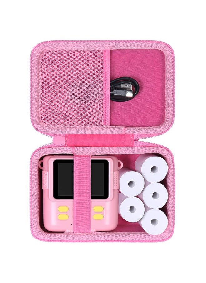 Aenllosi Kids Camera Case for Anchioo/for ESOXOFFORE Instant Print Camera Toys,Kids Selfie Digital Camera Photo Paper & Color Pen Holder (Pink,Case Only)  - Image 1