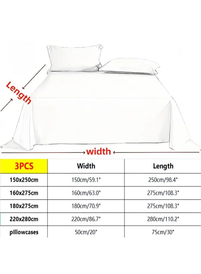 3pcs Pink Red All Season Velvet Bed Sheet Set With 2 Pillowcases Anti Static - Image 3