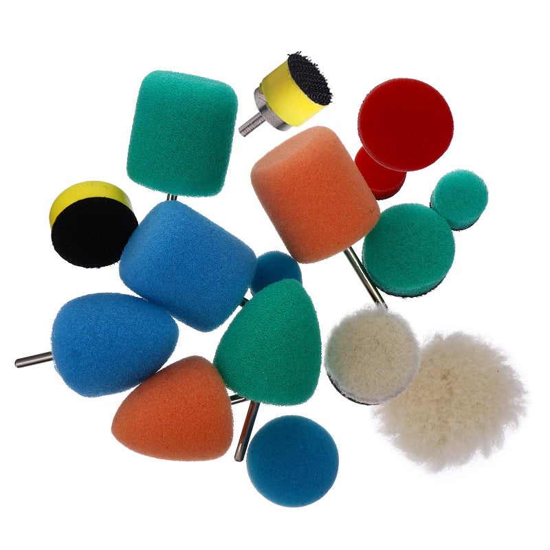 16pcs Multi Size 0.1 1 Inch Car Polishing Buffing Pads Kit Soft Wool Sponge Wheels for Waxing Detailing - Image 2