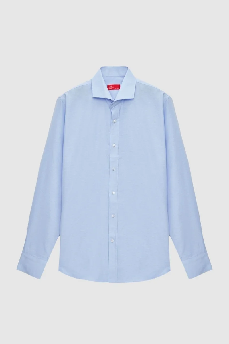 D'S DAMAT D'S Groom Slim Fit Light Blue Italian Collar Shirt 2HF02ORT5185