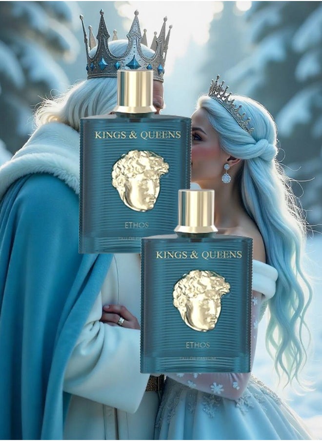 AMARAN 2 Pieces Kings And Queens Ethos Perfume For Unisex 100ml EDP  - Image 1