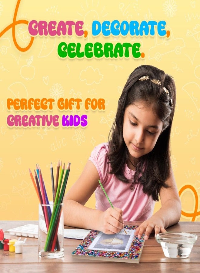 Playbees Kids Picture Frame Mosaic Craft Kit Craft DIY Arts & Crafts for Kids Frame Kit Great Birthday Gifts for 3 4 5 6 7 8 9 10 11 12 Year Old Holiday Christmas Gift for Girls - Image 4