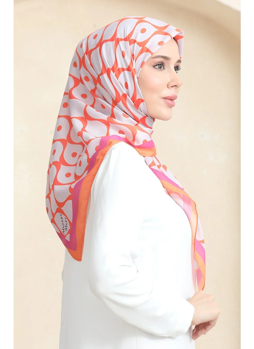 سيفا ميرفي Soft Cotton Scarf 19090-14 Light Grey Orange