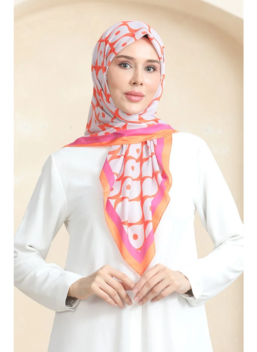 سيفا ميرفي Soft Cotton Scarf 19090-14 Light Grey Orange